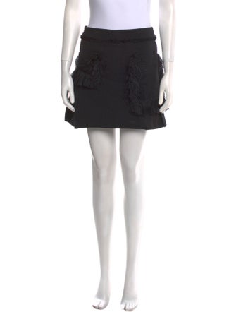 Paco Rabanne Fringe Trim Accent Mini Skirt