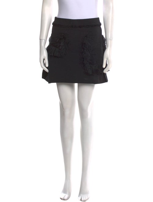 Paco Rabanne Fringe Trim Accent Mini Skirt