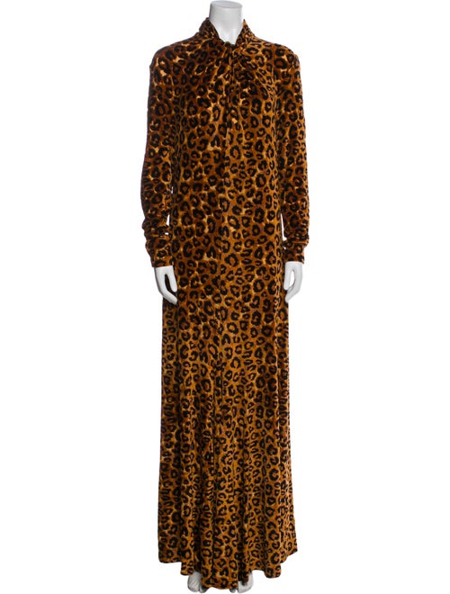Paco Rabanne Animal Print Long Dress