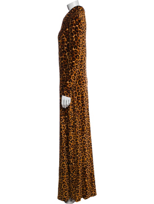 Paco Rabanne Animal Print Long Dress