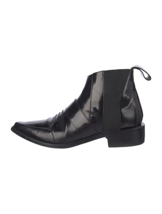 Paco Rabanne Leather Chelsea Boots
