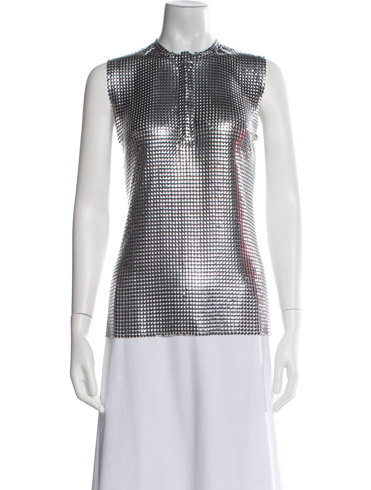 Paco Rabanne Printed Crew Neck Top