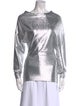 Paco Rabanne Bateau Neckline Long Sleeve Sweatshirt