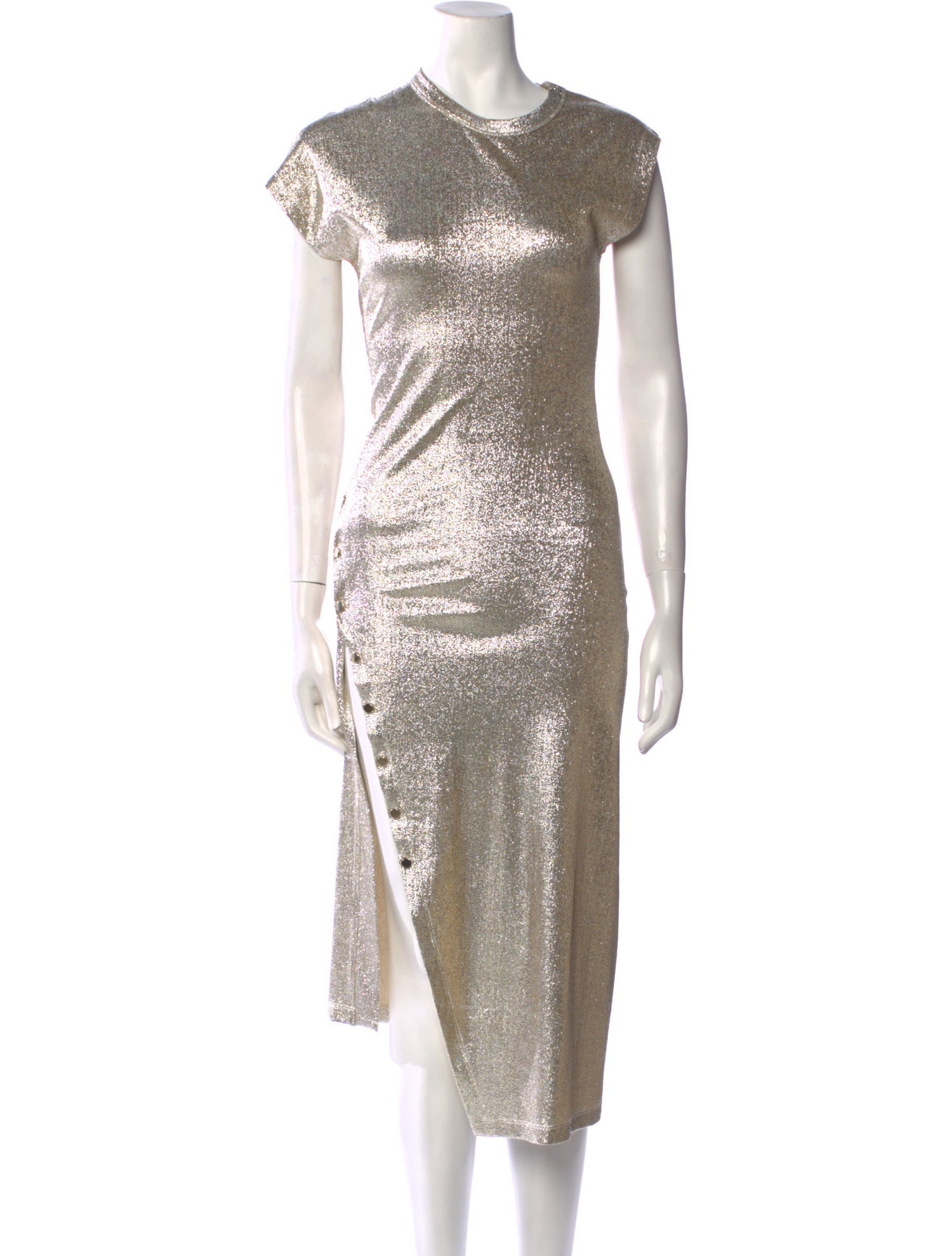 Paco Rabanne Crew Neck Long Dress