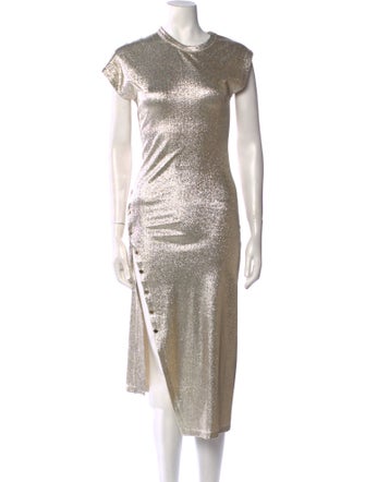 Paco Rabanne Crew Neck Long Dress