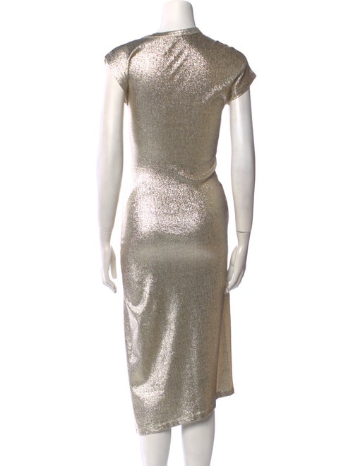 Paco Rabanne Crew Neck Long Dress