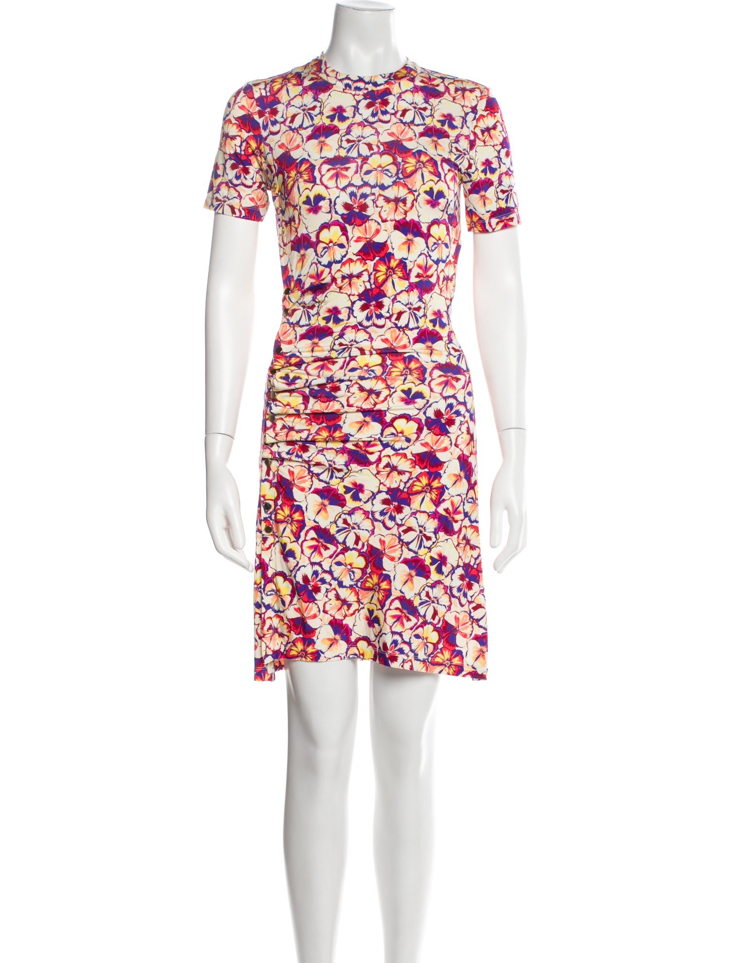 Paco Rabanne Floral Print Knee-Length Dress