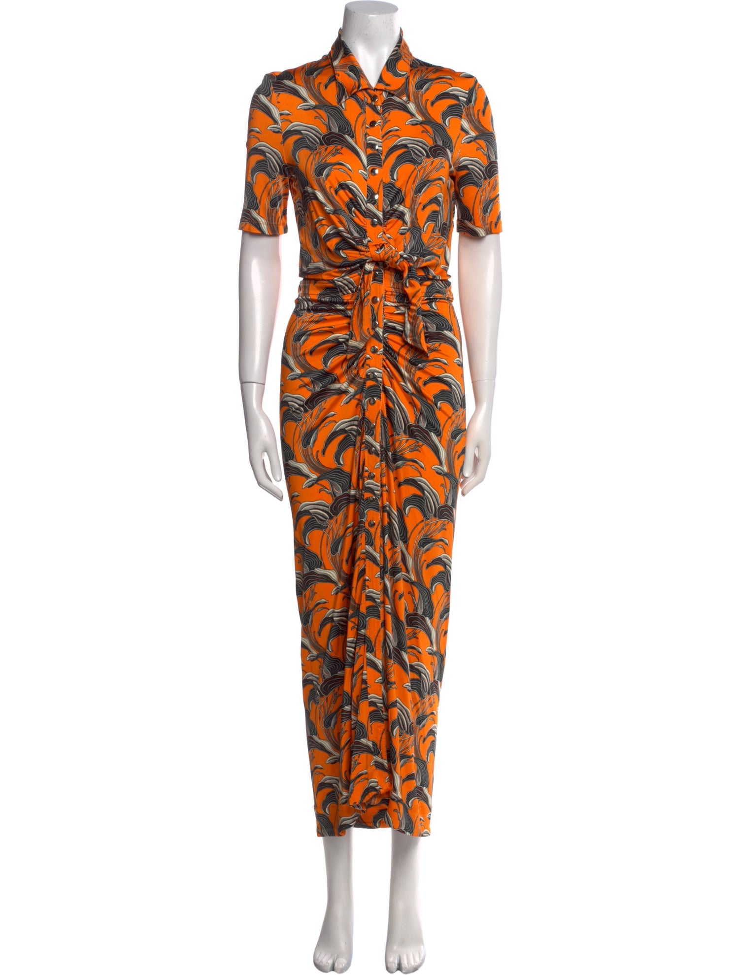 Paco Rabanne Printed Long Dress