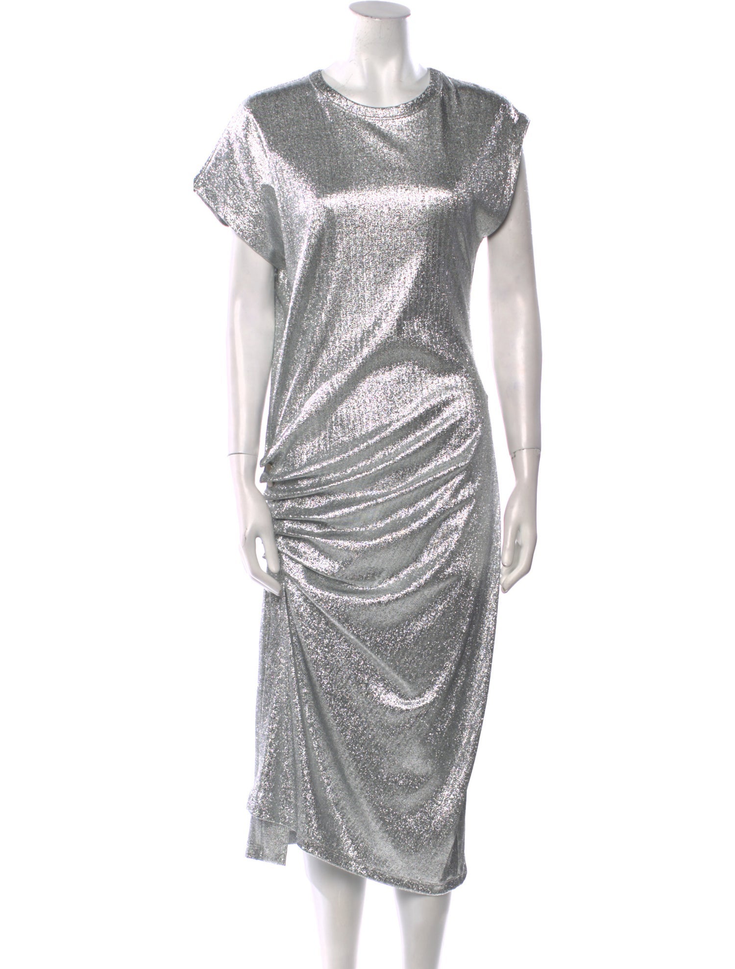 Paco Rabanne Crew Neck Long Dress