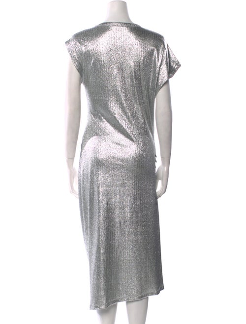 Paco Rabanne Crew Neck Long Dress