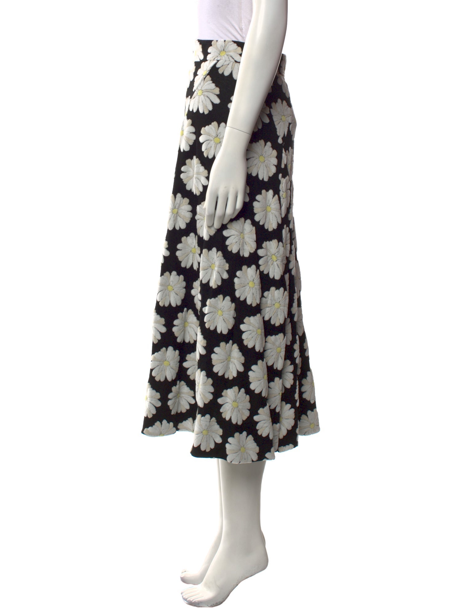 Paco Rabanne Floral Print Midi Length Skirt w/ Tags