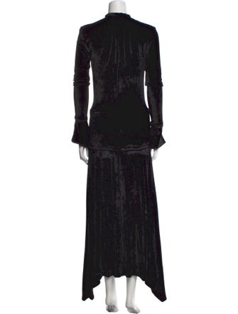 Paco Rabanne Mock Neck Long Dress