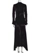 Paco Rabanne Mock Neck Long Dress