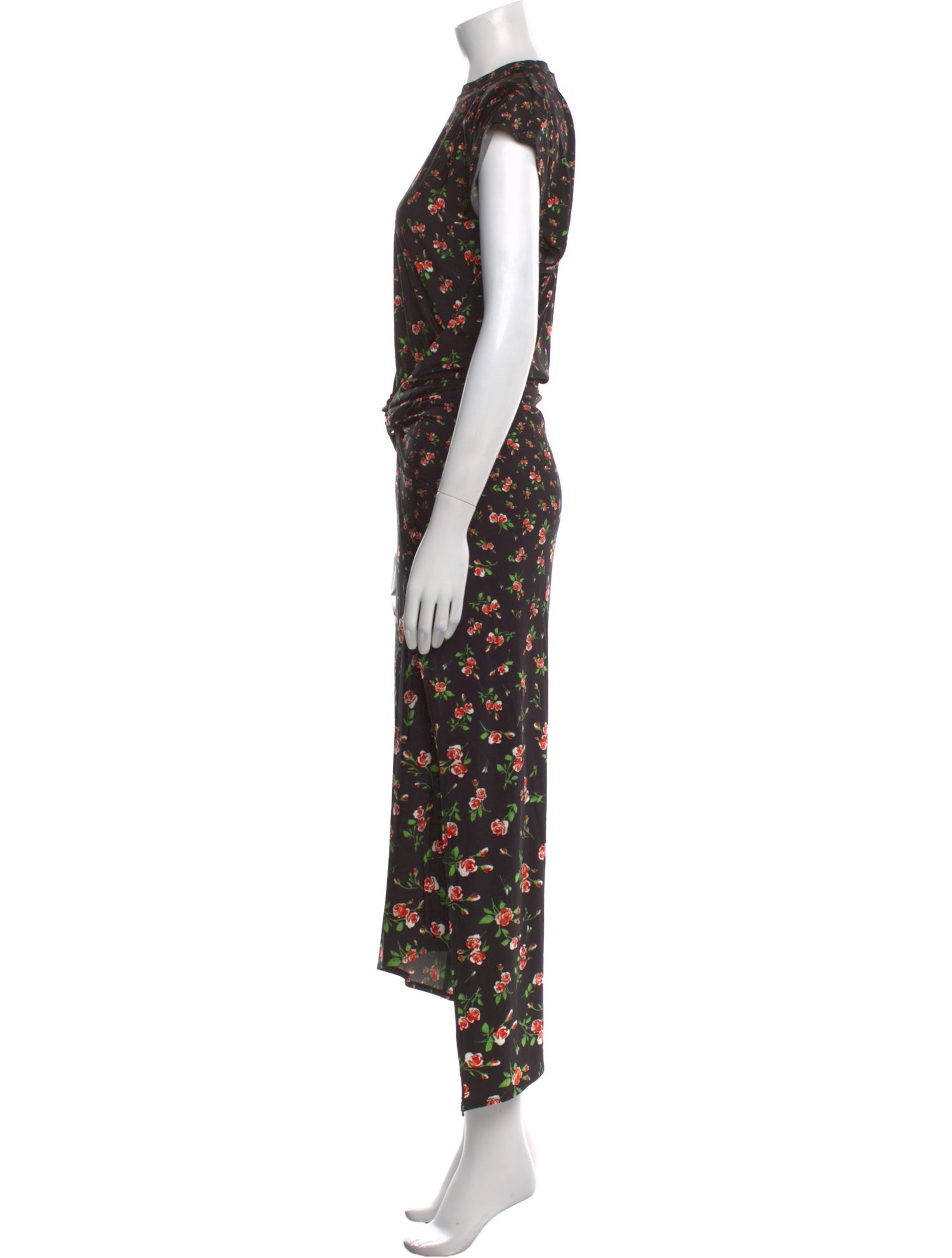 Paco Rabanne Floral Print Long Dress