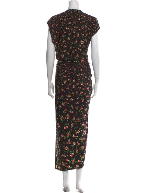 Paco Rabanne Floral Print Long Dress