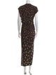 Paco Rabanne Floral Print Long Dress