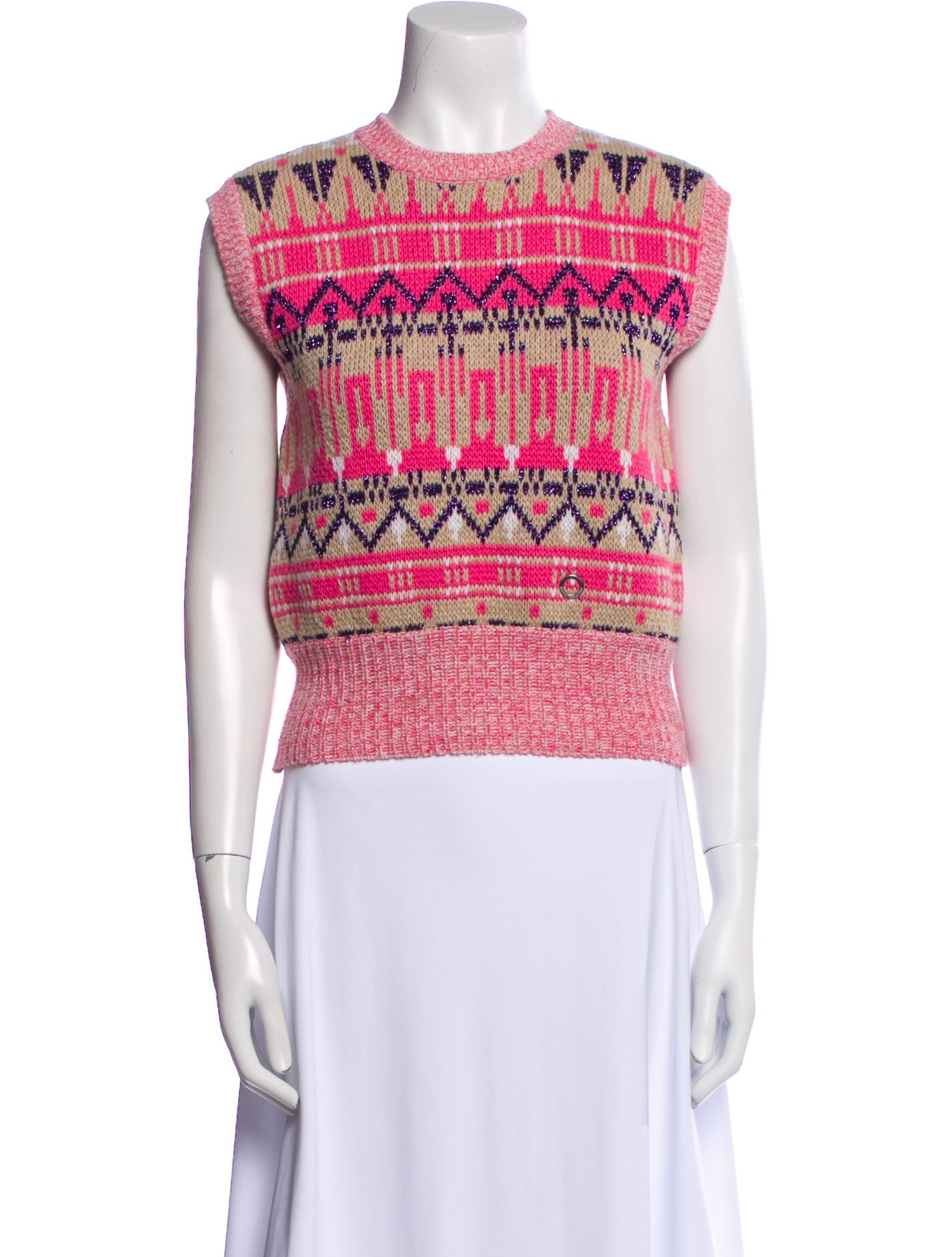 Paco Rabanne Virgin Wool Printed Sweater