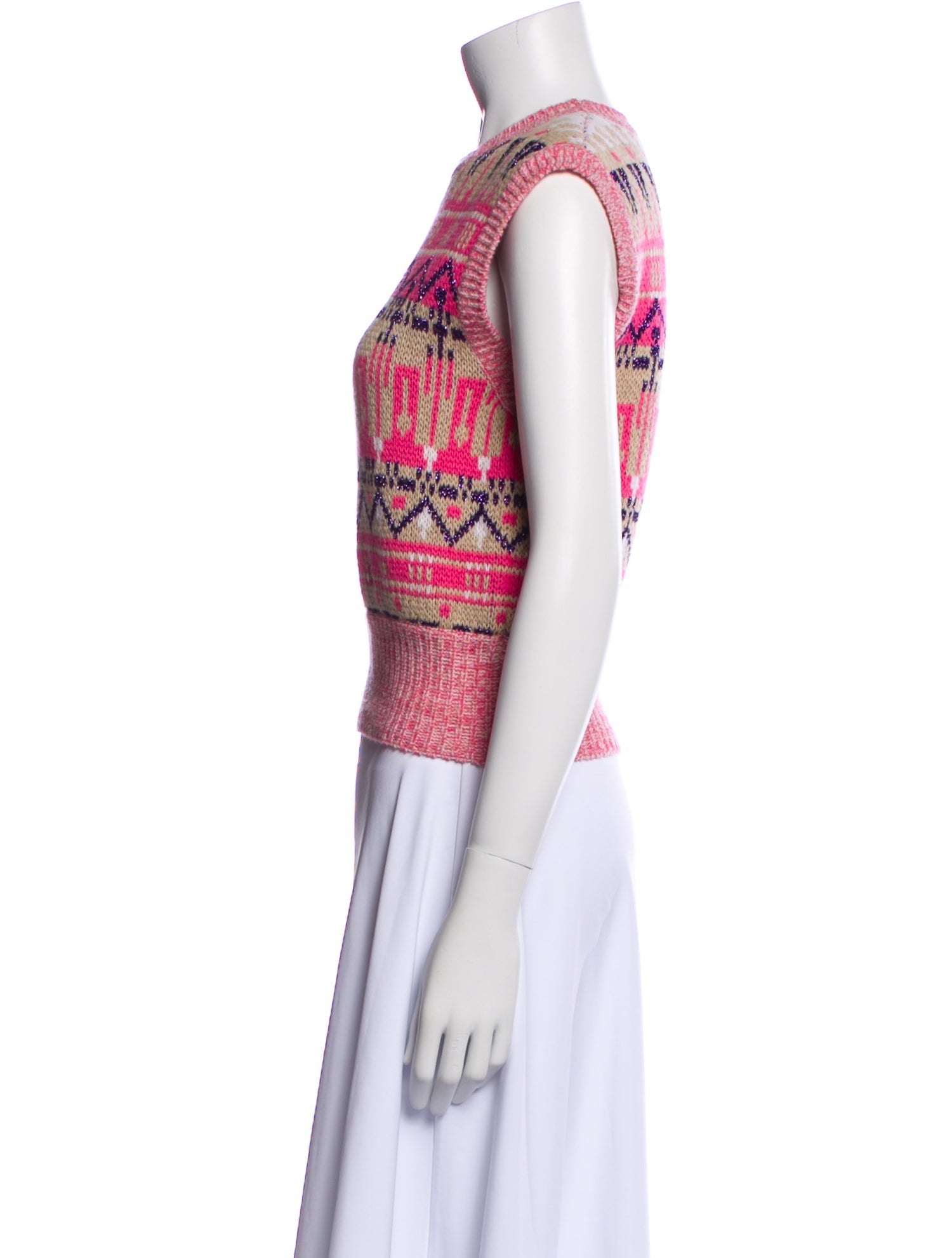 Paco Rabanne Virgin Wool Printed Sweater