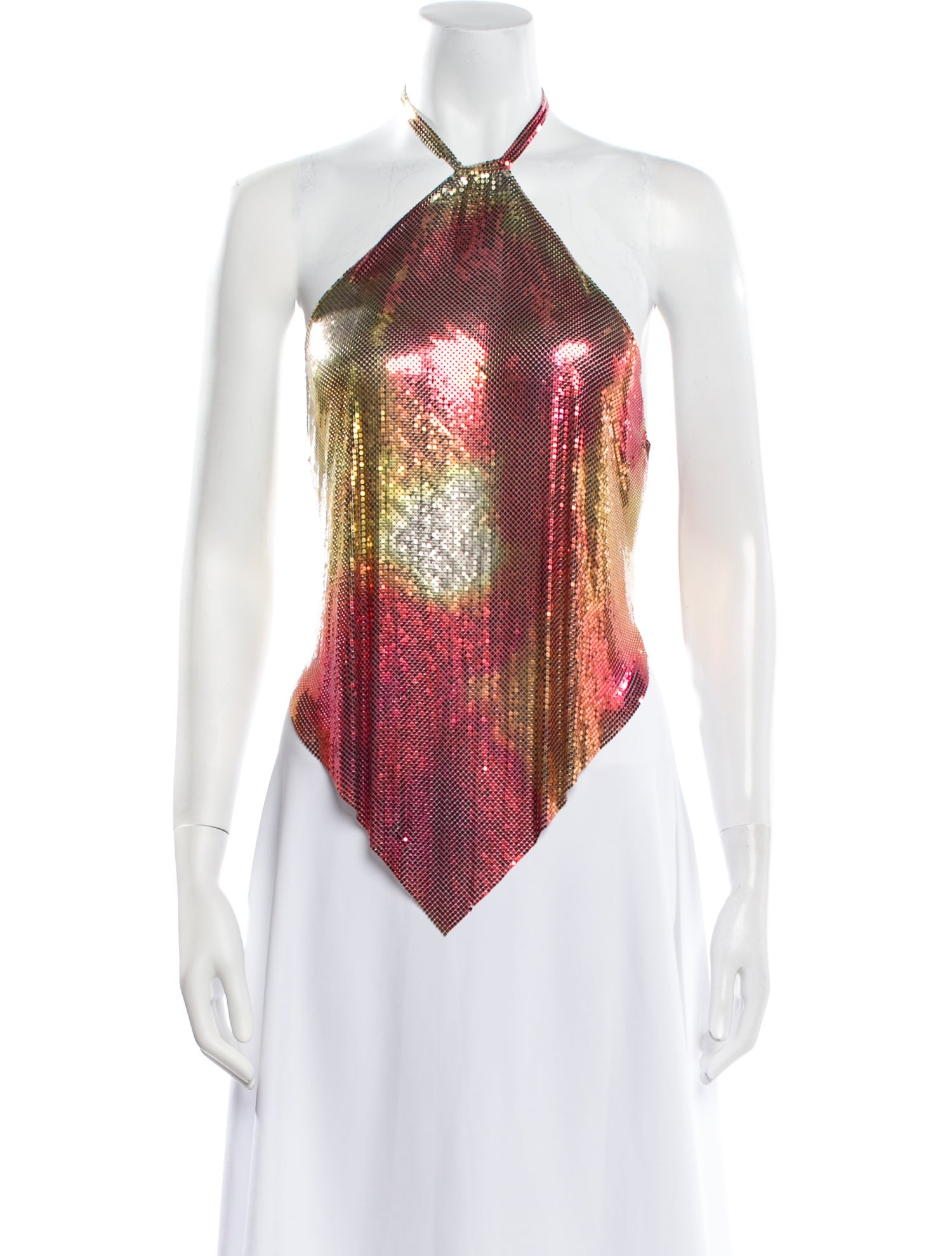 Paco Rabanne Printed Halterneck Blouse