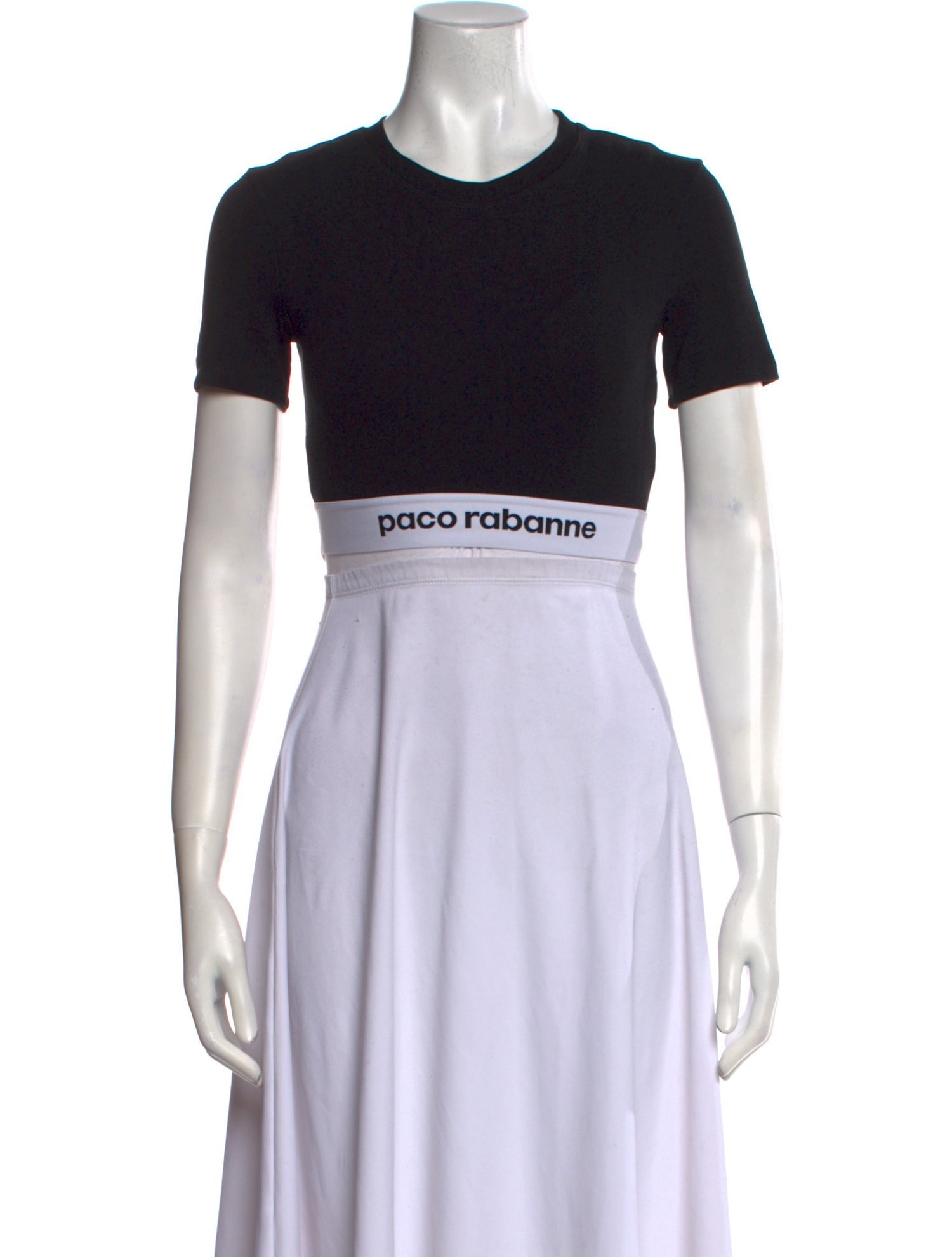 Paco Rabanne Crew Neck Short Sleeve Crop Top