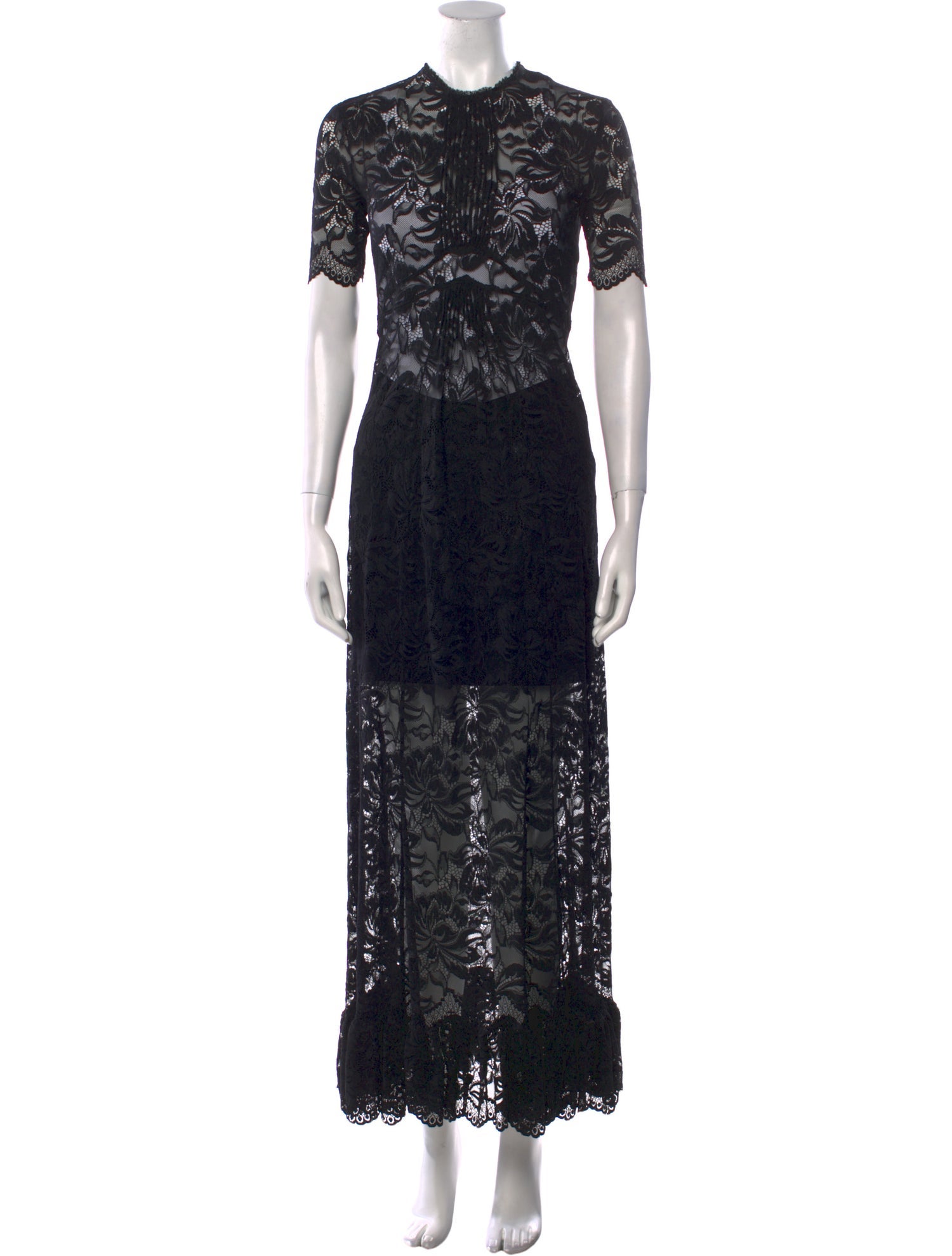 Paco Rabanne Lace Pattern Long Dress