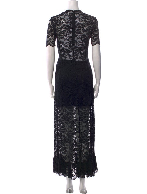 Paco Rabanne Lace Pattern Long Dress