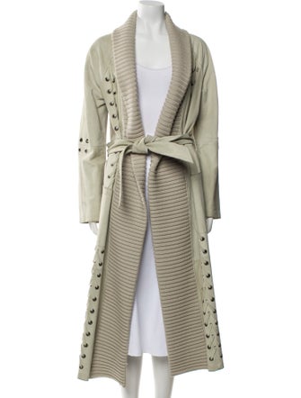 Paco Rabanne Houndstooth Print Trench Coat