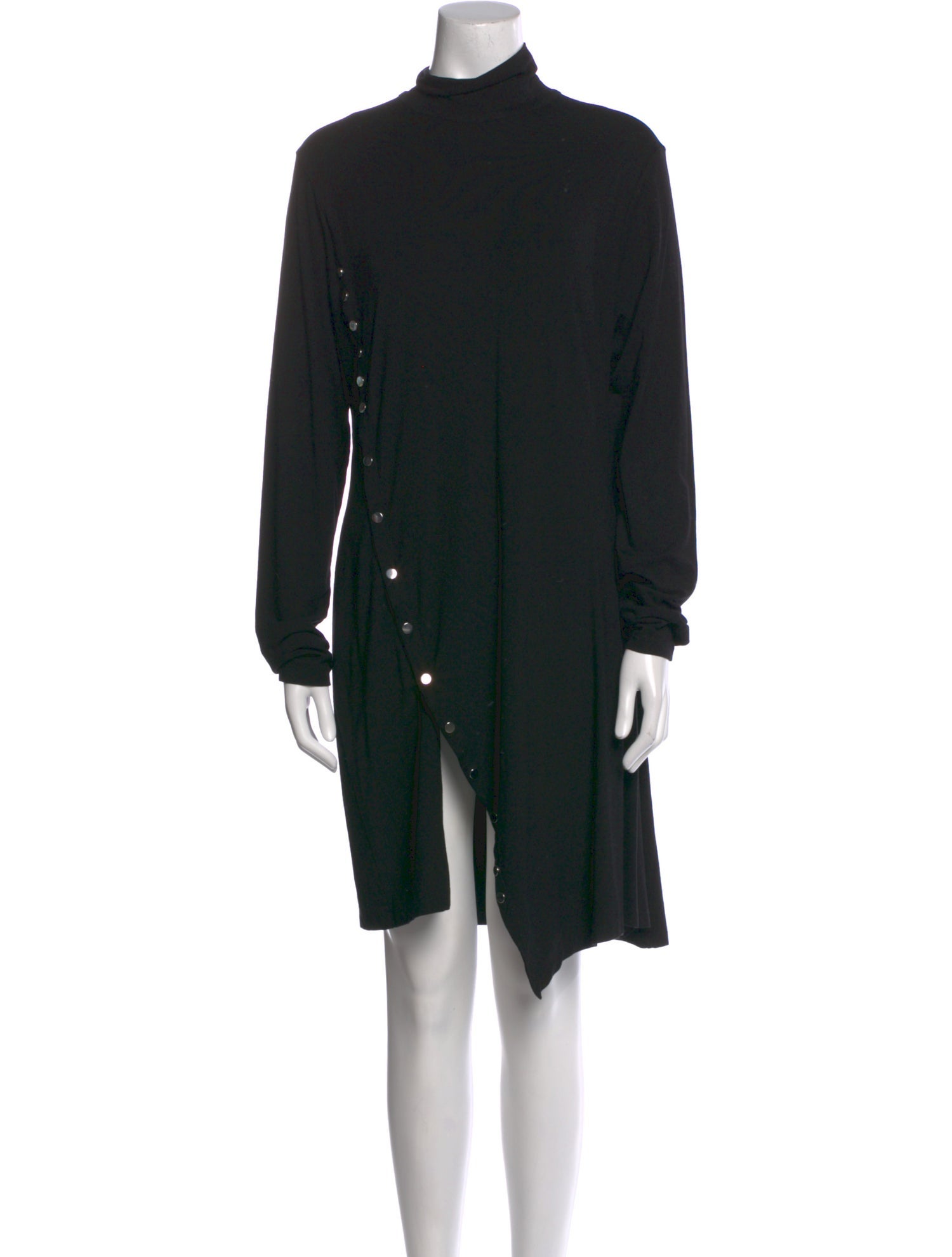 Paco Rabanne Mock Neck Knee-Length Dress