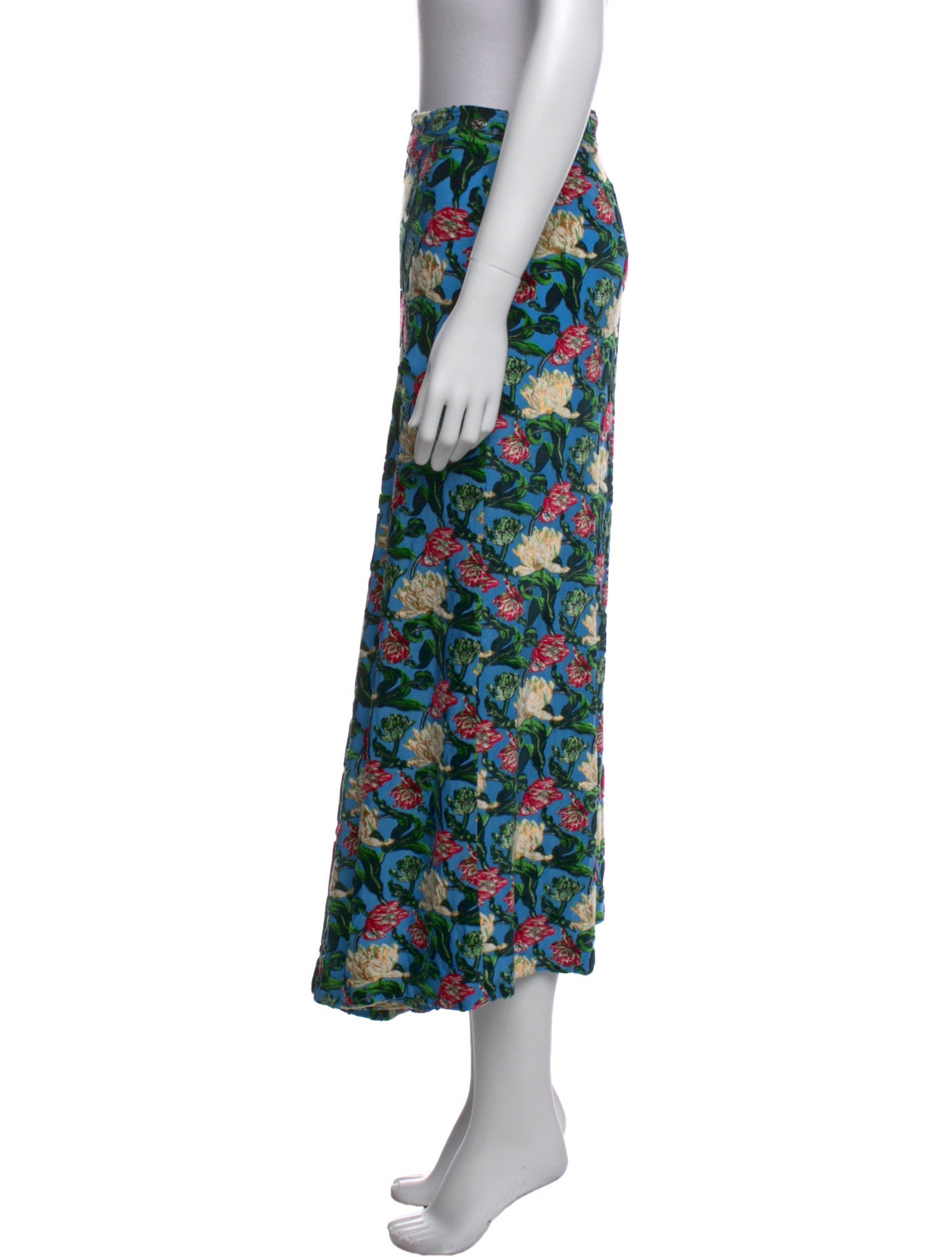 Paco Rabanne Floral Print Midi Length Skirt w/ Tags