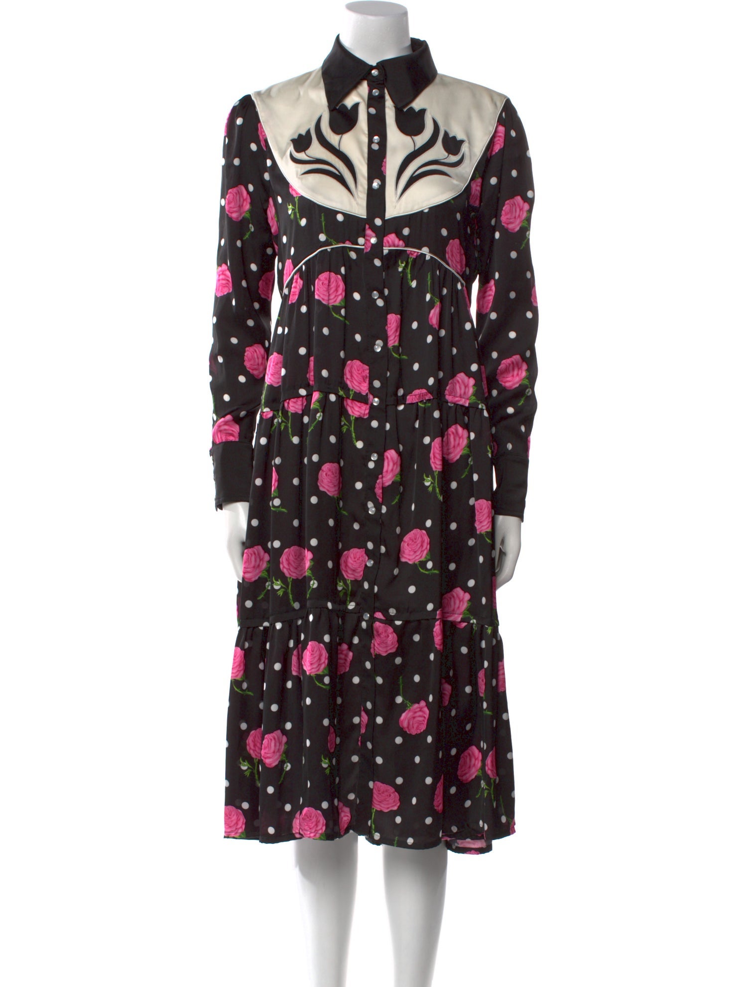 Paco Rabanne Floral Print Midi Length Dress