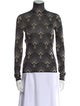 Paco Rabanne Printed Turtleneck Top