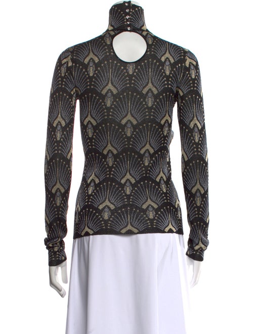 Paco Rabanne Printed Turtleneck Top