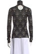 Paco Rabanne Printed Turtleneck Top