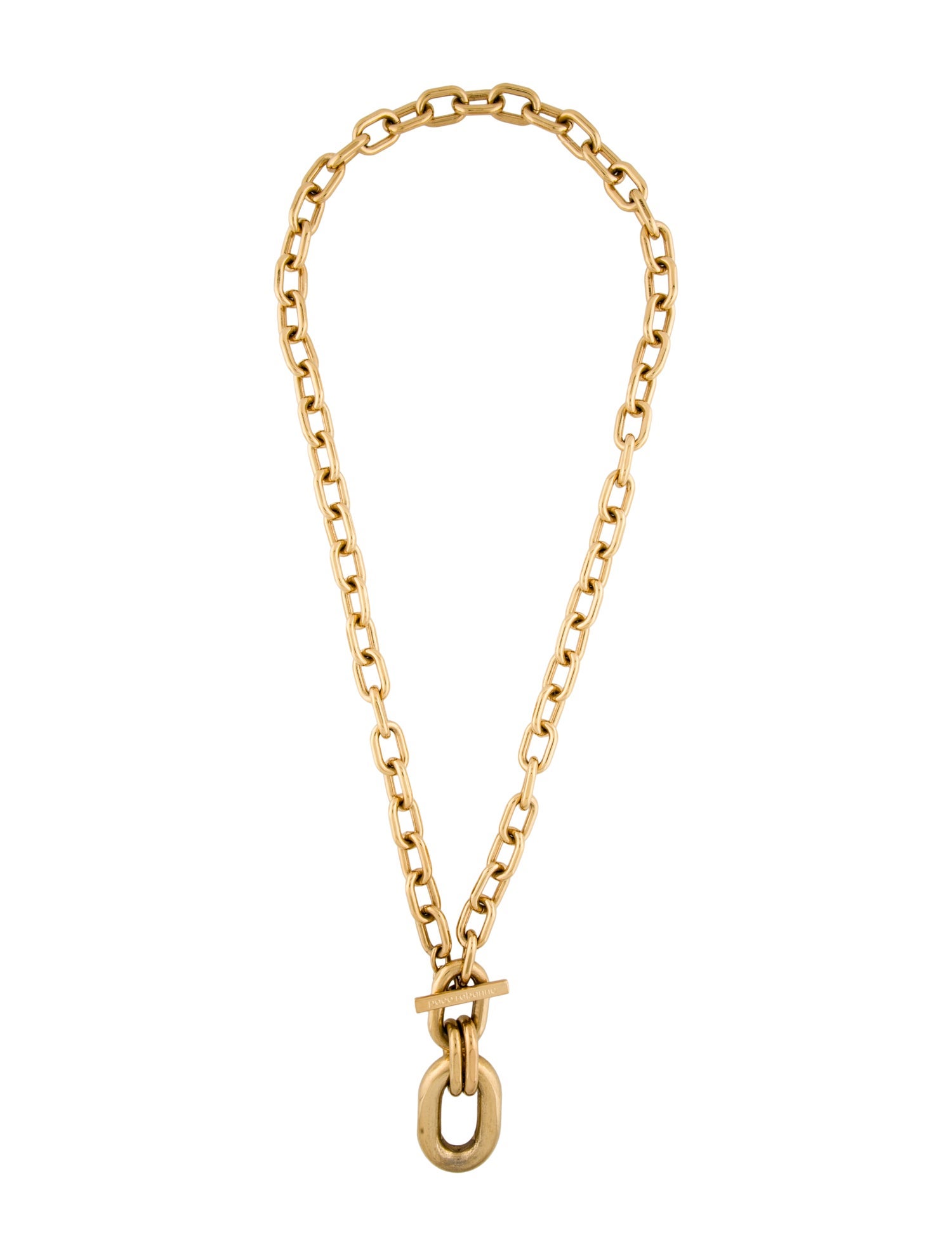 Paco Rabanne Double XL Link Collar Pendant Necklace