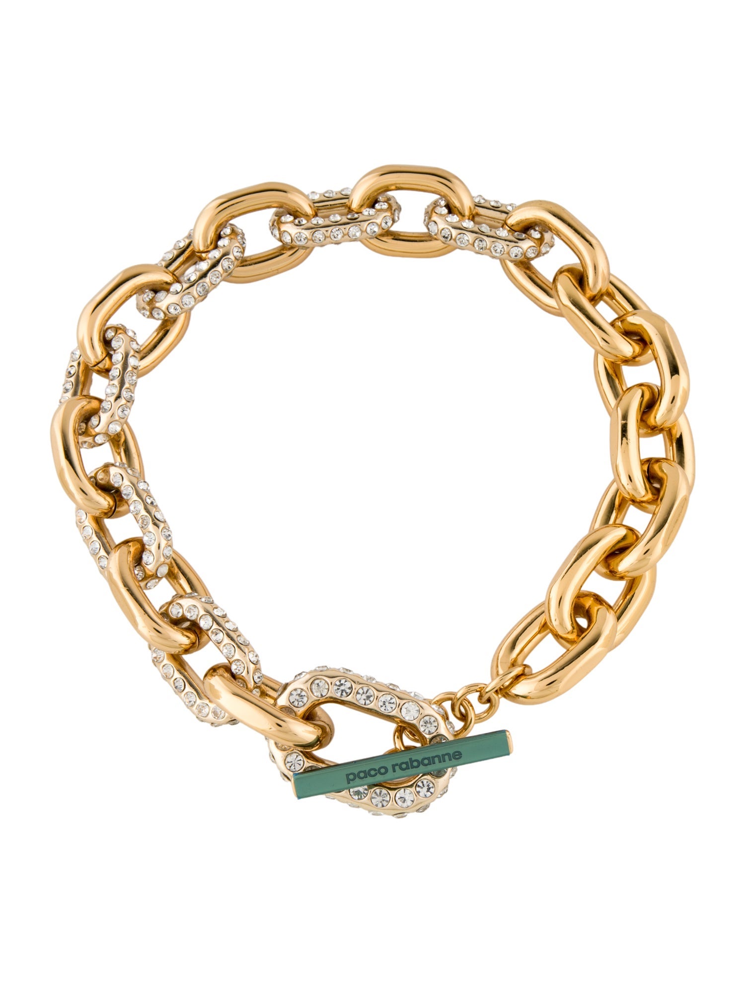 Paco Rabanne Crystal Link Collar Necklace