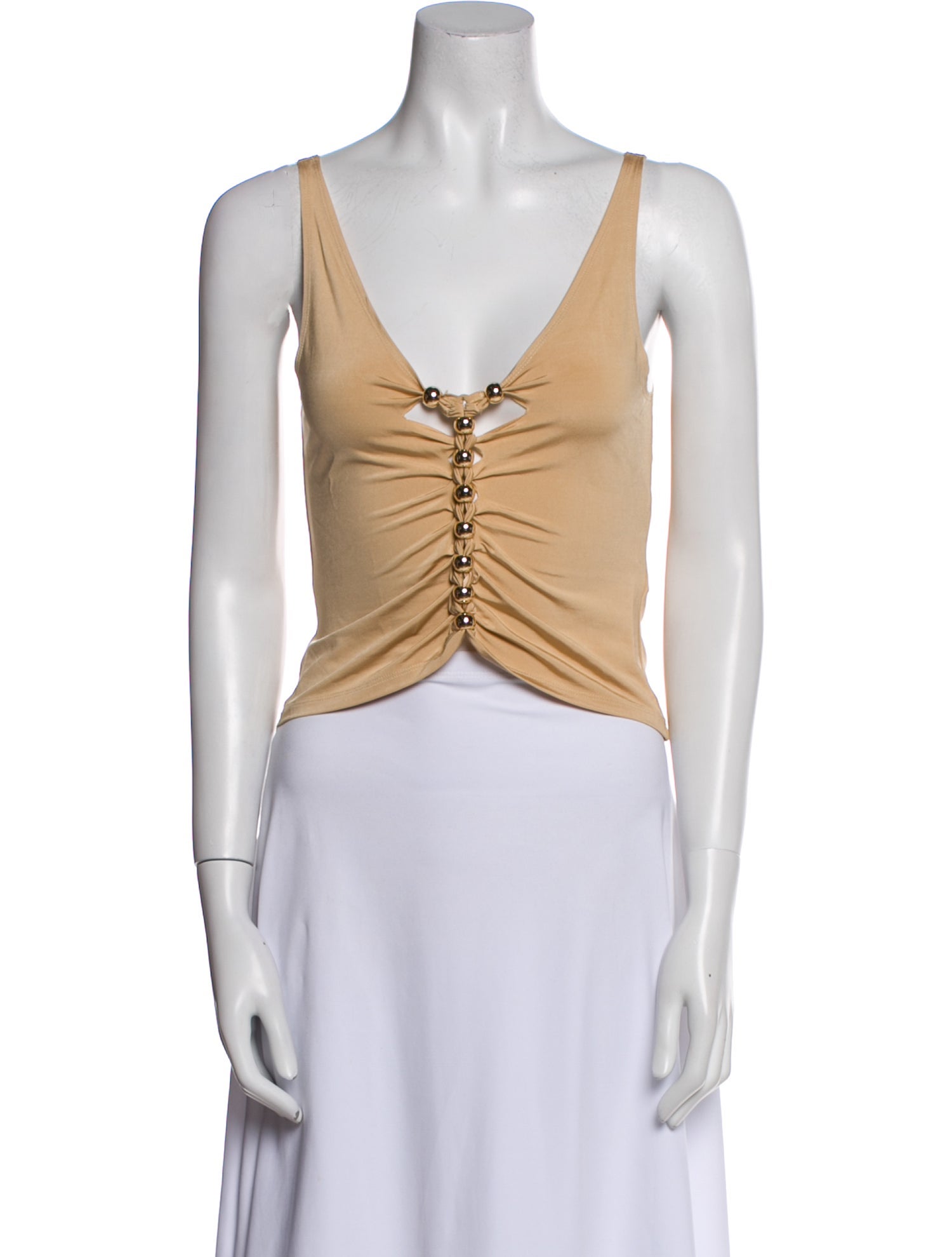 Paco Rabanne V-Neck Sleeveless Crop Top w/ Tags