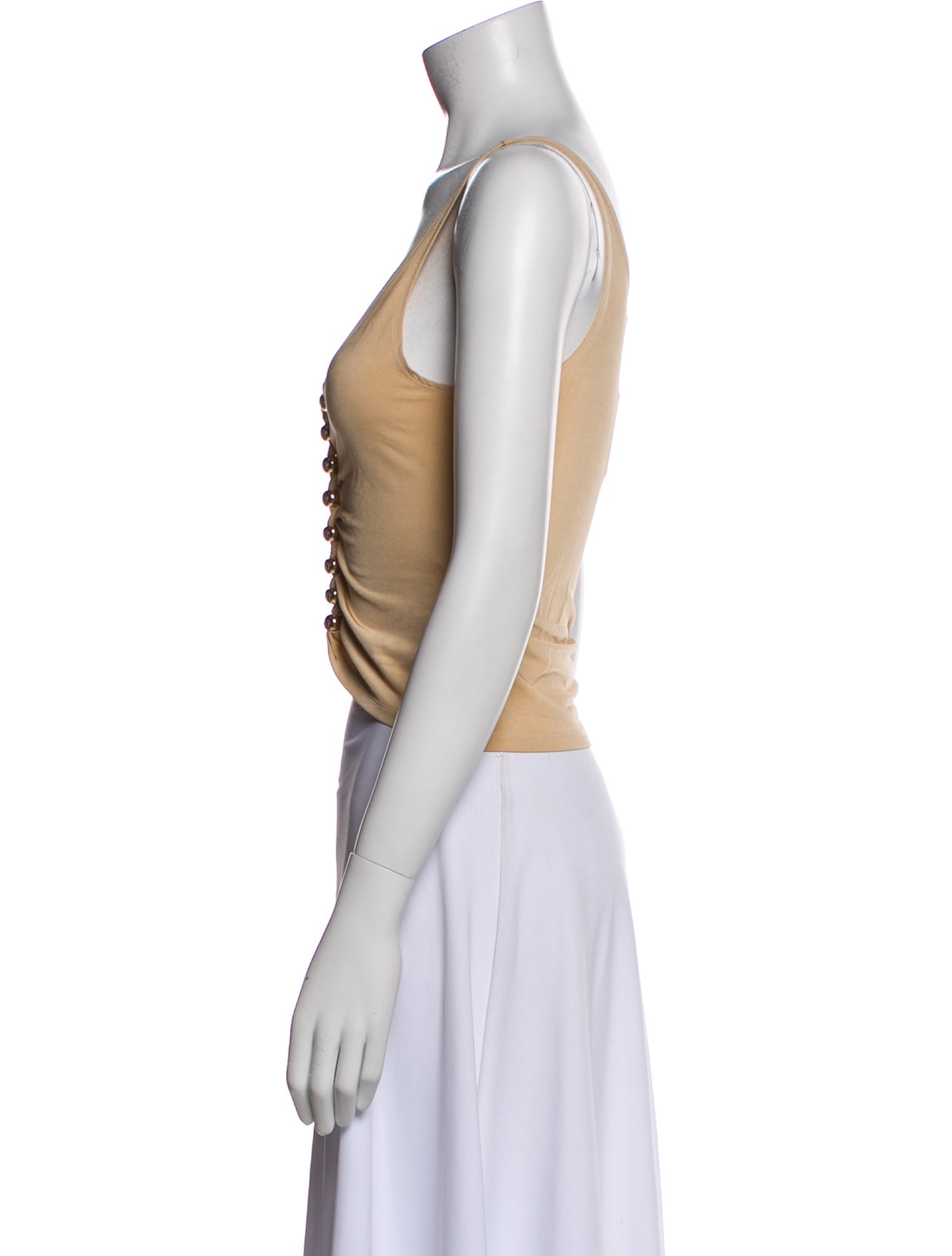 Paco Rabanne V-Neck Sleeveless Crop Top w/ Tags