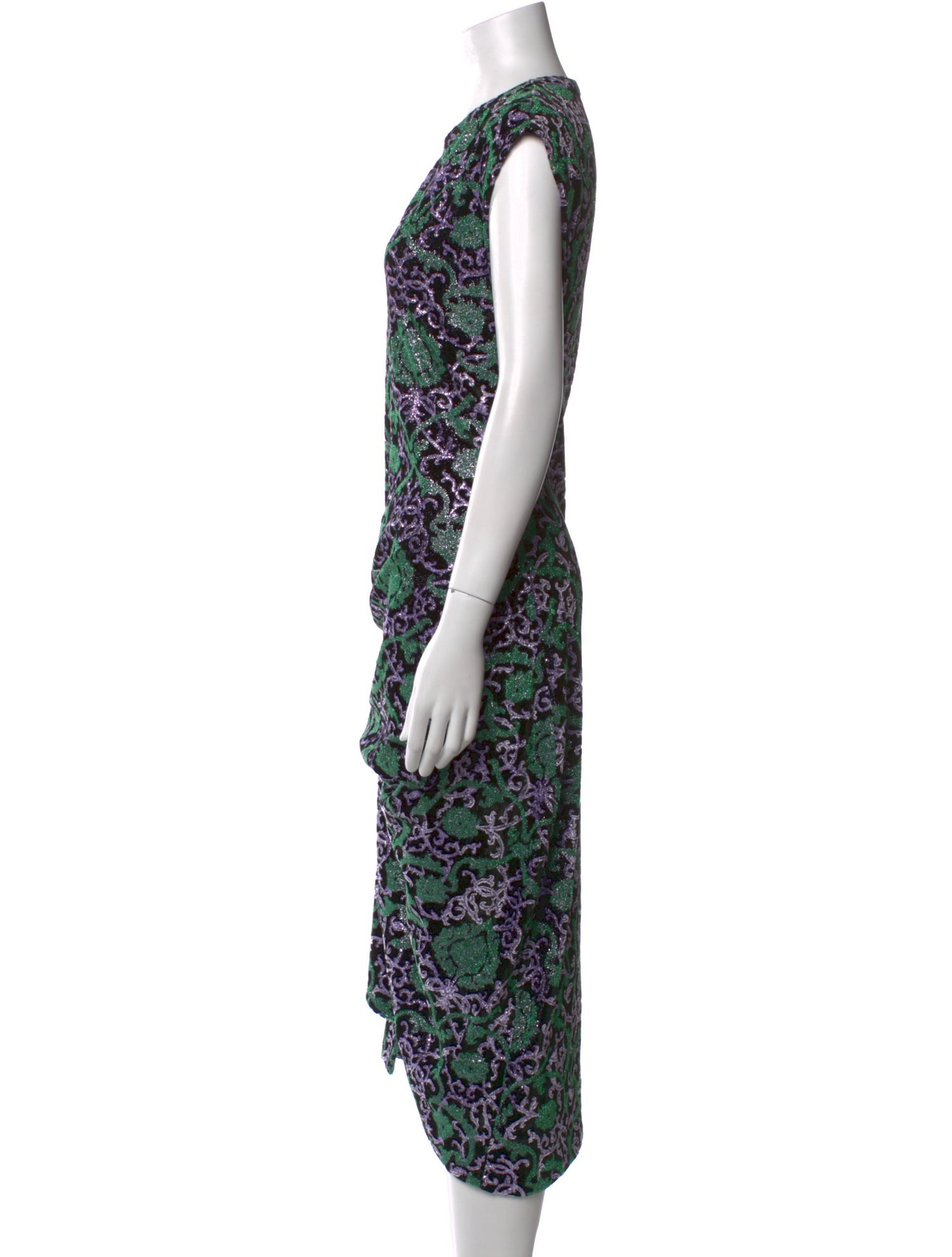 Paco Rabanne Printed Midi Length Dress