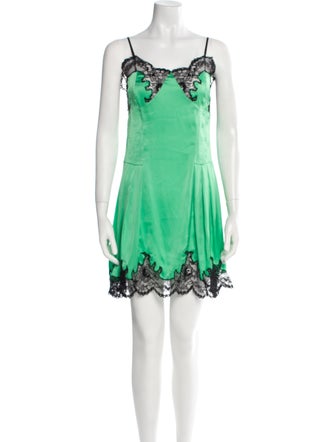 Paco Rabanne Square Neckline Mini Dress