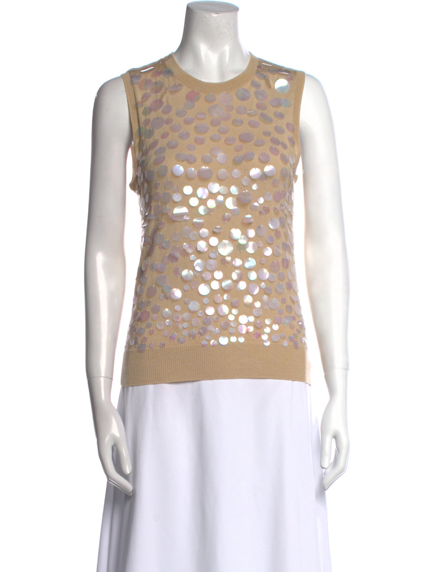 Paco Rabanne Printed Crew Neck Top