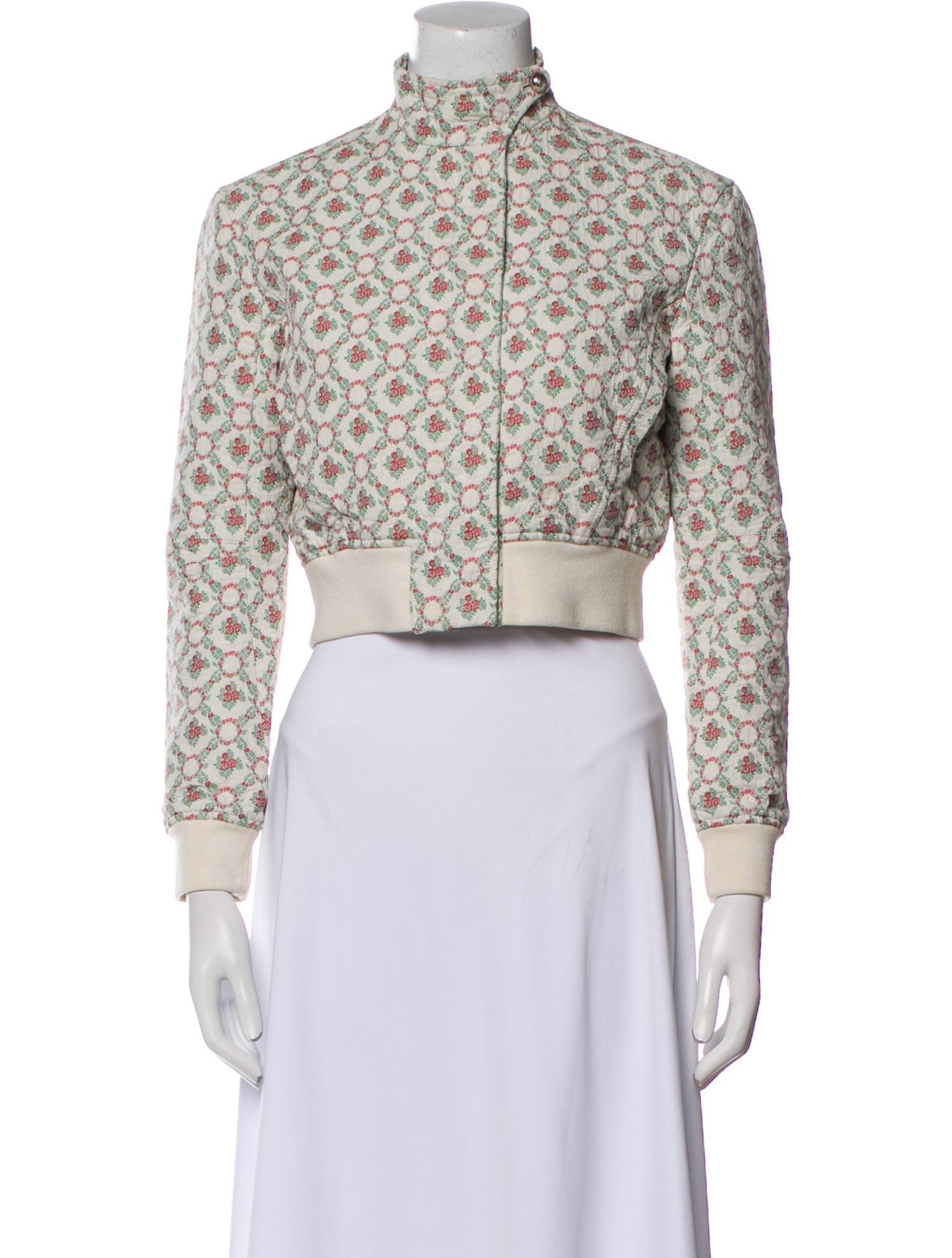 Paco Rabanne Floral Print Bomber Jacket