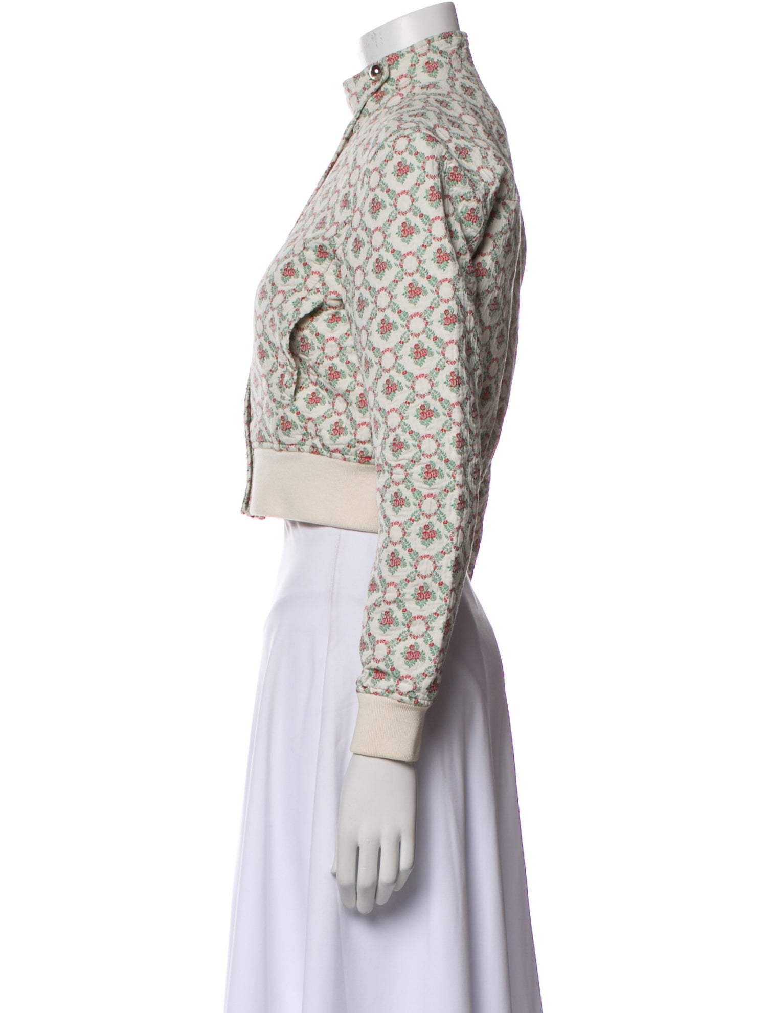 Paco Rabanne Floral Print Bomber Jacket