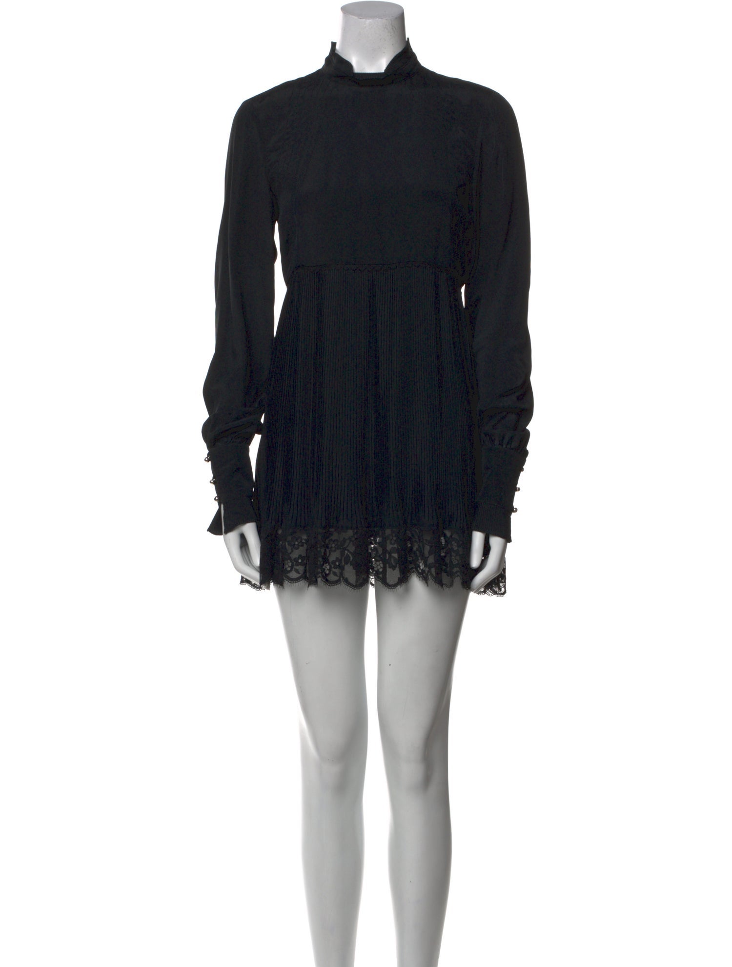 Paco Rabanne Mock Neck Mini Dress