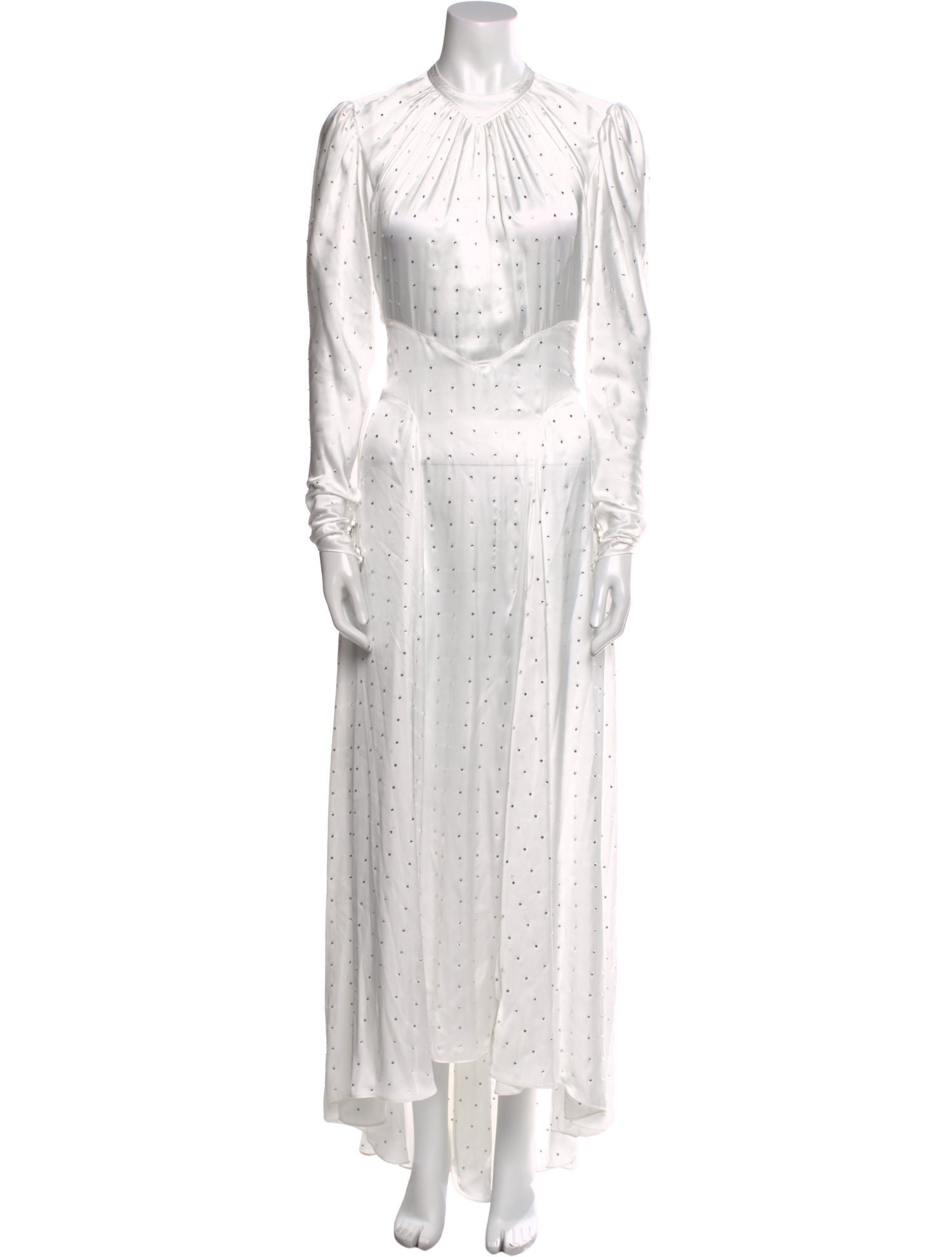 Paco Rabanne Polka Dot Print Long Dress