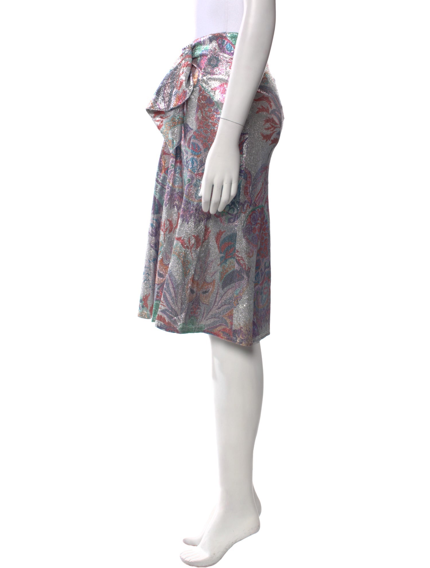 Paco Rabanne Floral Print Knee-Length Skirt w/ Tags