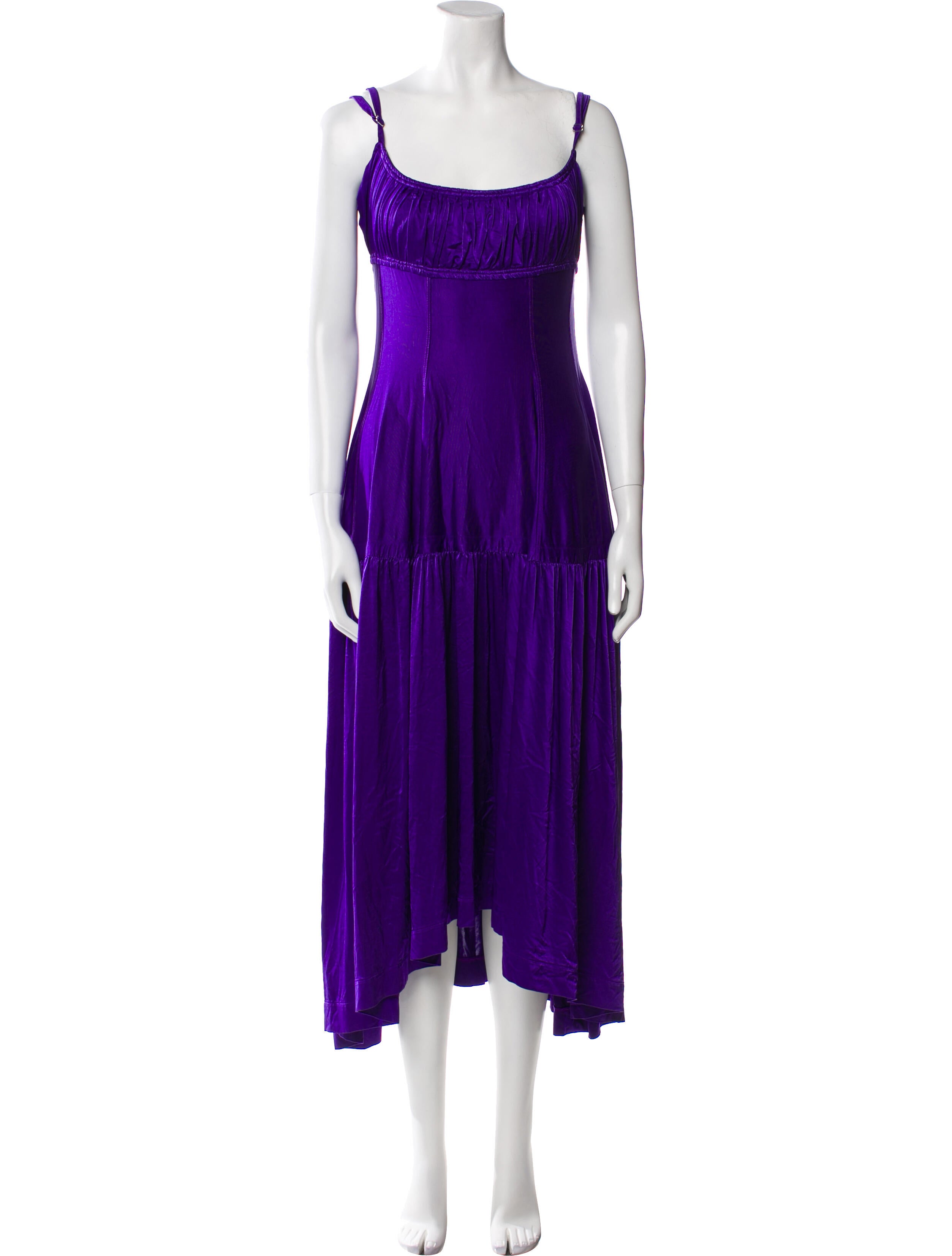 Paco Rabanne Scoop Neck Long Dress