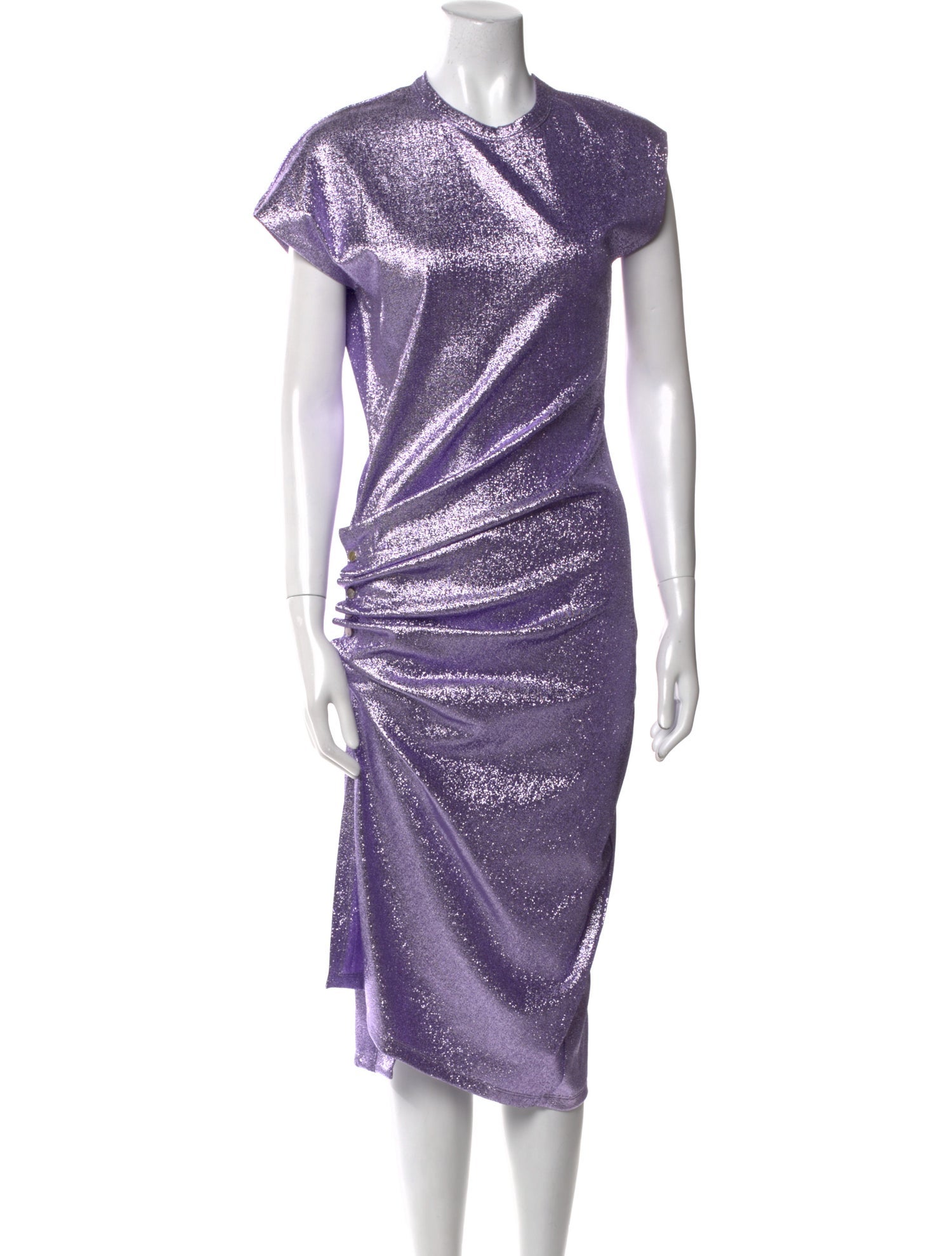 Paco Rabanne Crew Neck Long Dress