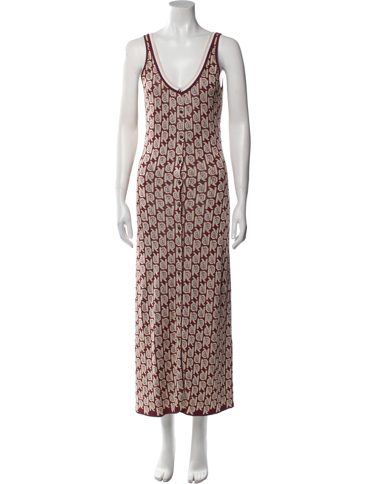 Paco Rabanne Printed Long Dress
