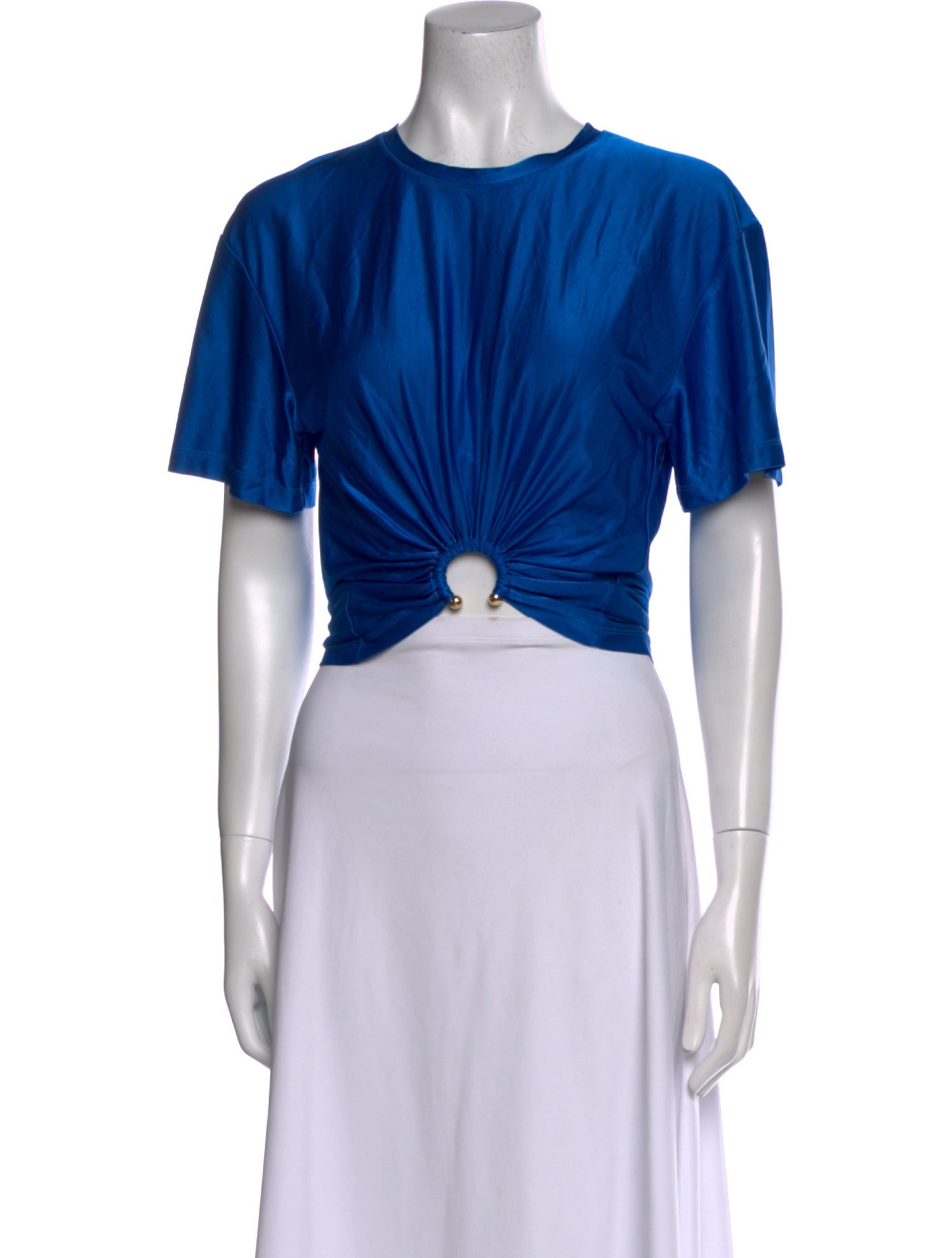 Paco Rabanne Crew Neck Short Sleeve Crop Top