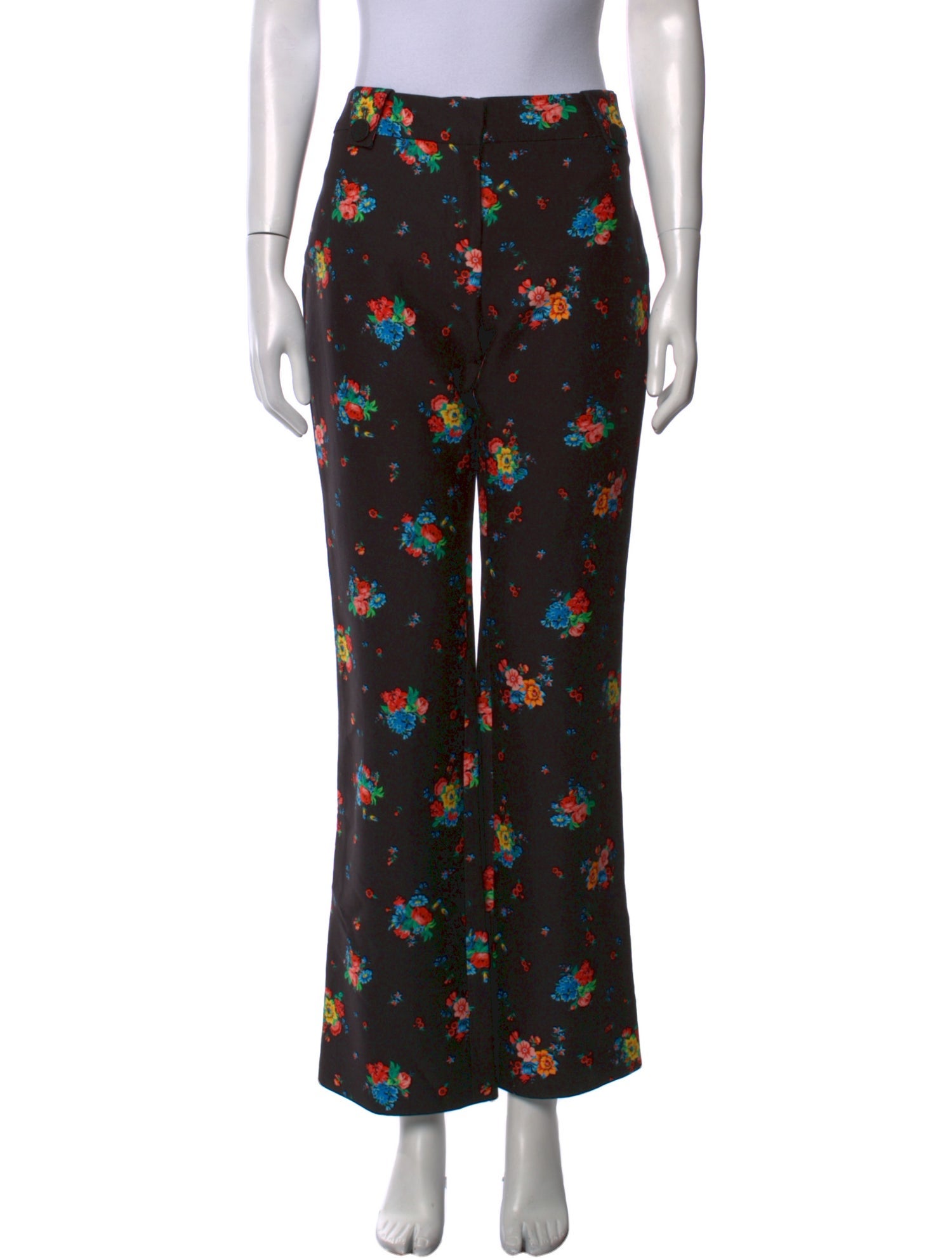 Paco Rabanne Floral Print Wide Leg Pants